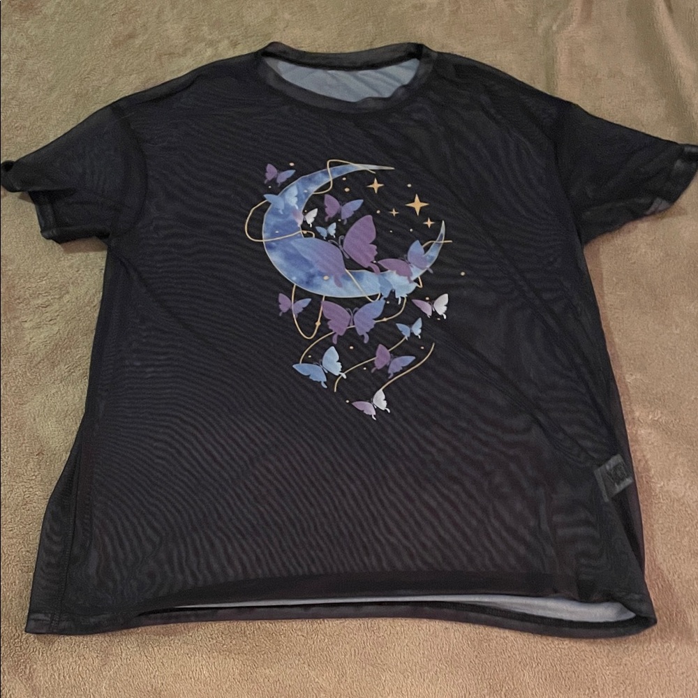 SHEIN Black Moon and Butterfly Swim Coverup